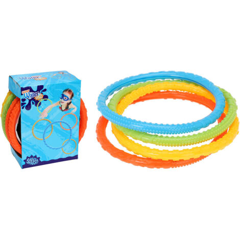 Juguetes de buceo set de 6 aros de colores diámetro 15cm
