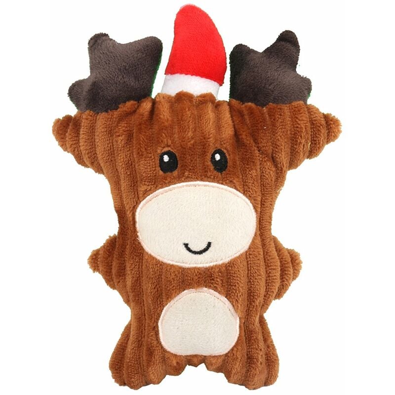 

Happyshop - Juguetes de felpa para mascotas, juguetes lindos para masticar resistentes a mordeduras de la serie navidena para perros pequenos y