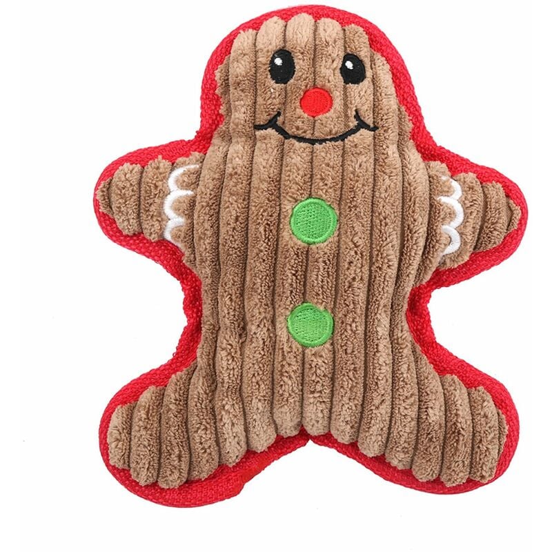 

Happyshop - Juguetes de felpa para mascotas, juguetes lindos para masticar resistentes a mordeduras de la serie navidena para perros pequenos y