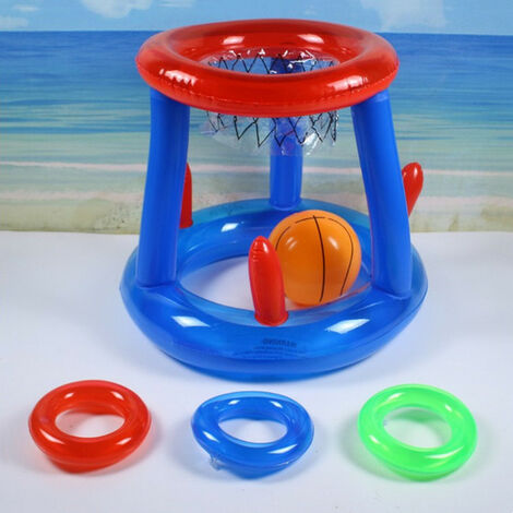 Juguetes de piscina para adultos y niños, juego de polo de agua con salpicaduras, voleibol, portería de mano, pelota inflable,6