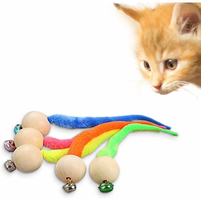 

Juguetes interactivos para gatos de pesca juguetes para gatos, juguetes de simulación de gusano de campana para mascotas, los más nuevos juguetes de