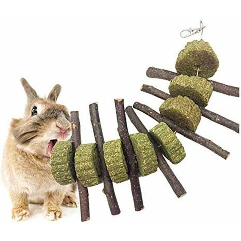 

Juguetes para masticar, palitos de manzana natural, ramas de manzano, juguetes para moler los dientes para conejos, chinchillas, hámsteres,