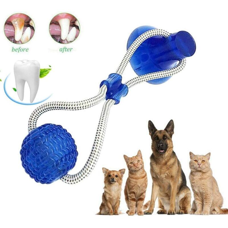 

Juguetes para masticar perros con ventosa, nuevo juguete multifuncional de cuerda para perros para molares, limpieza de dientes, mordida - caucho