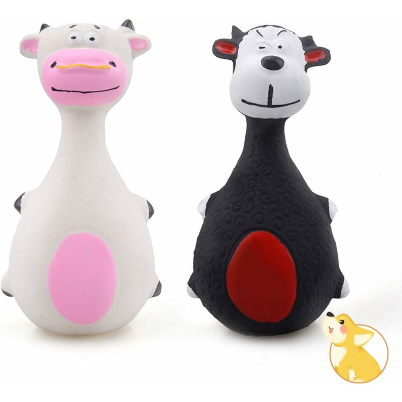 

Juguetes para perros, juguetes interactivos para masticar de látex para perros, compañero de perro para perros pequeños y medianos (2 piezas)