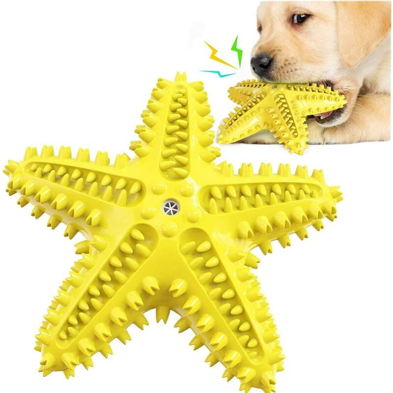 

Juguetes para perros, masticables para perros, limpieza de dientes de goma anti-mordida de estrellas de mar Adecuado para perros pequeños y medianos