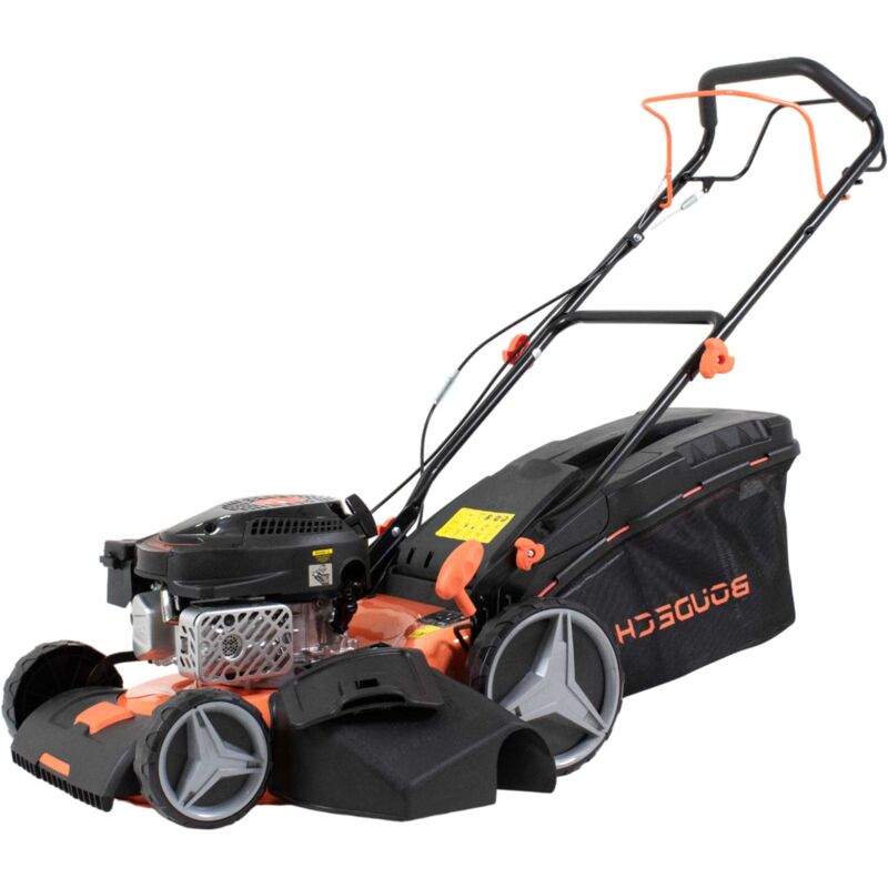 Jukut 170 - Tondeuse à gazon à traction Moteur essence 4 temps 170cc 3.5HP Coupe 30-80 mm avec fonction Mulching Noir