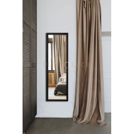 JULE SPECCHIO DA PARETE CORNICE ALLUMINIO NERA INSTALLABILE VERTICALMENTE ED ORIZZONTALMENTE 50X150CM