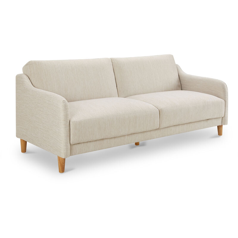 JULIA - Canapé 3 places convertible en tissu beige