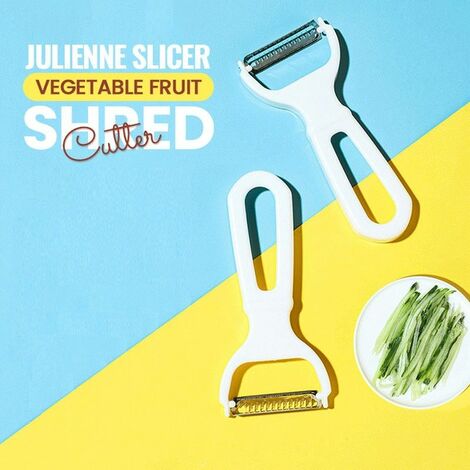 Julienne trancheur de légumes et de fruits, coupeur de pommes de terre, concombre, carotte, râpe, couteau éplucheur de fruits, Gadgets de légumes de cuisine,2PCS