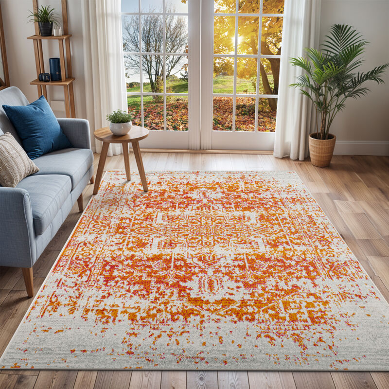 Surya - Tapis Vintage Oriental Orange/Blanc 200x275 cm