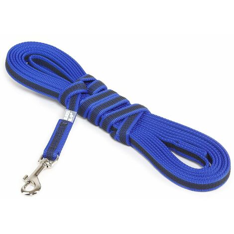 Julius-K9, Guinzaglio Color & Gray con manico, 14 mm x 5 m, blu