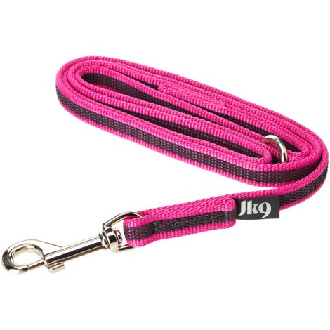 Julius-K9, Guinzaglio Color & Gray con manico e anello, 14 mm x 1,2 m, rosa