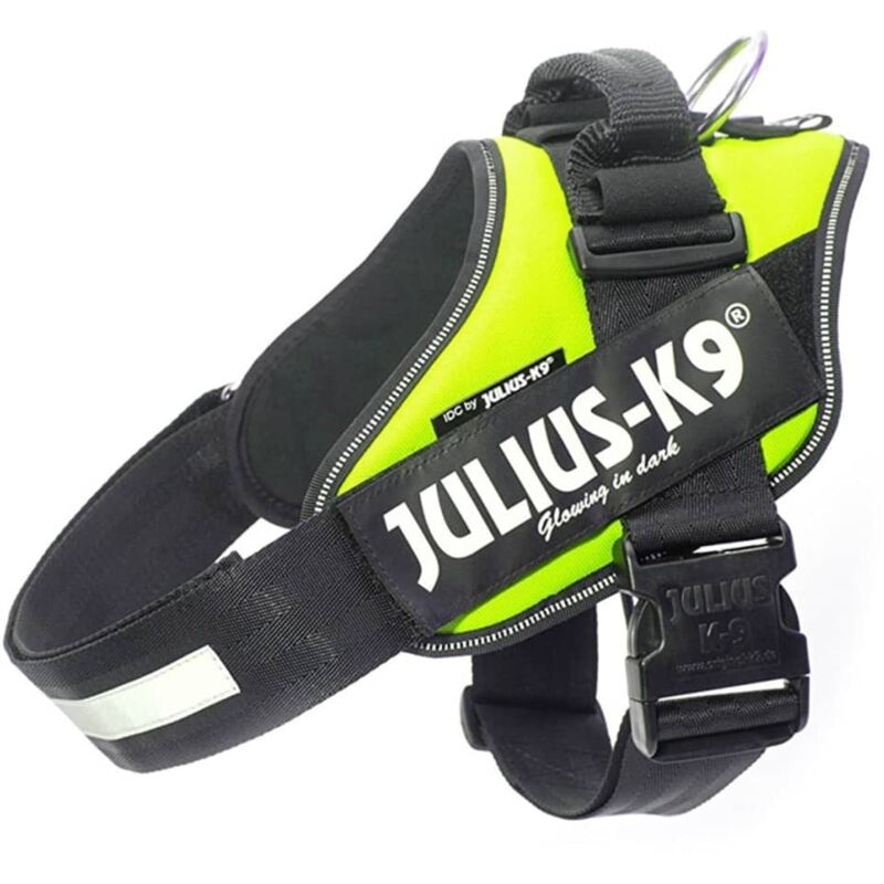 Julius K9 - Pettorina Idc Powerharness Con Fantasia (ita) - Pettorina Idc Powerharness Con Fantasia (ita) - Giallo Fluo, L / Taglia 1 (63-85cm)