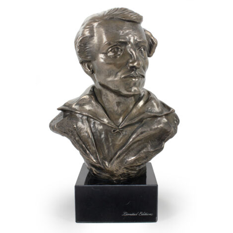 Juliusz Słowacki - busto de mármol, estatuilla de un personaje famoso, decoración para oficinas, escuelas y hoteles de Art-Dog