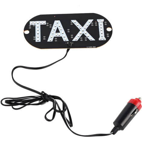 JULYKAI LED-Taxi-Schilddekoration, 12V Taxi-Kabine Windschutzscheiben-Blinkerlampe Schild Windschutzscheiben-LED-Licht Taxi-LED-Logo-Licht mit Wechsellicht.