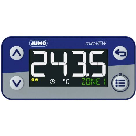 Jumo 701580/0-01-23-02 Régulateur de température -200 à +600 °C (l x H) 76 mm x 36 mm R429482