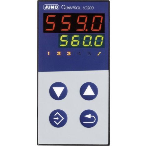 Jumo Quantrol LC200 Termostato L, J, T, K, E, N, S, R, Pt100, Pt1000, KTY Relè 3 A (L x L x A) 80 x 48 x 96 mm
