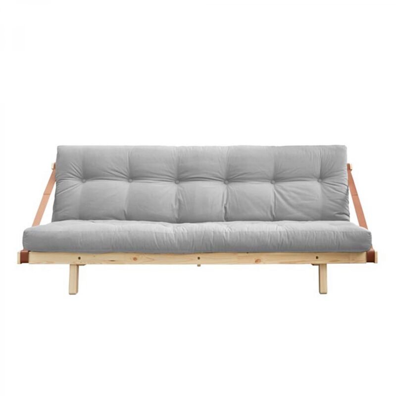 

Jump gris claro: Sofá cama futón de Madera para 2 personas - Gris