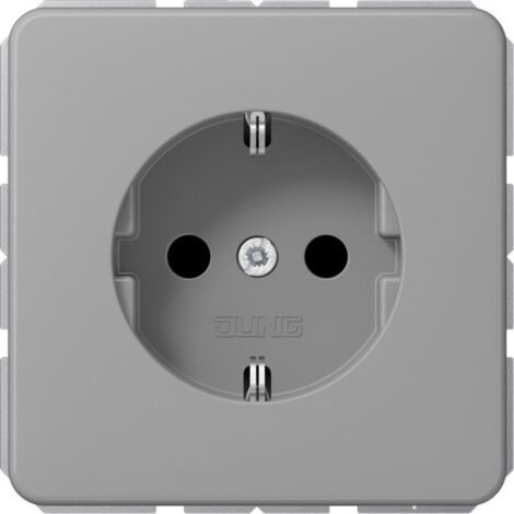 Jung 1fach Einsatz Schutzkontakt-Steckdose  Grau CD1520GR 1 St.