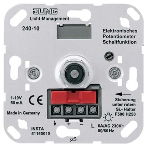JUNG 240-10 POTENTIOMÈTRE ÉLECTRONIQUE AVEC BOUTON PUSH PUSH
