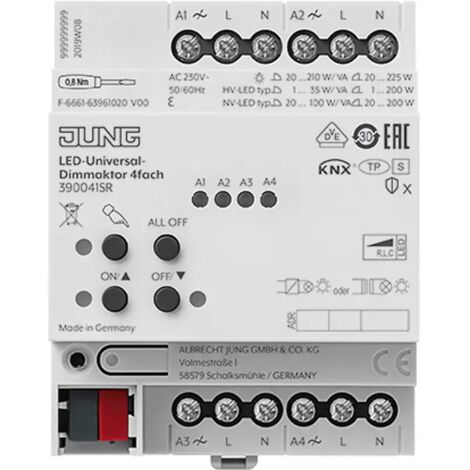 Jung 390041SR KNX LED Universaldimmaktor 4 Module