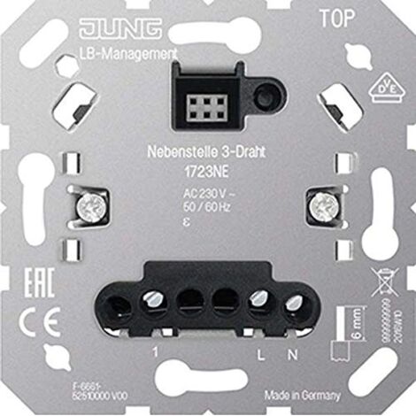 JUNG 4011377166950 PLACA TERMINAL ELECTRICO 3 HILOS CON INTERRUPTOR ELECTRONICO 1723NE