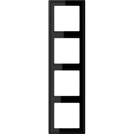 Jung 4fach Rahmen Abdeckung  Schwarz LS984SW 1 St.