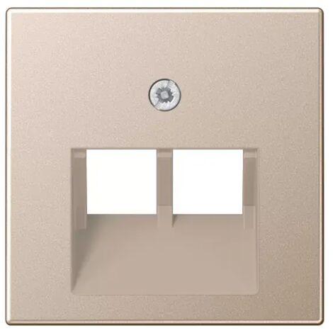 Jung Abdeckung für IAE/UAE-Anschlussdosen 2 x 8-polig, Thermoplast lackiert, Serie A, champagner A569-2BFPLUACH