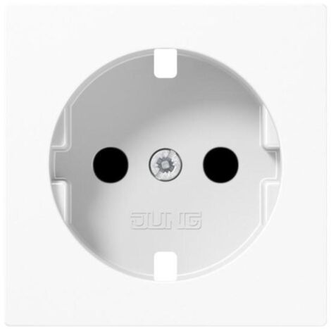 Jung Abdeckung für SCHUKO®-Steckdosen, SAFETY+, Duroplast, Serie A, alpinweiß A520KIWWPL