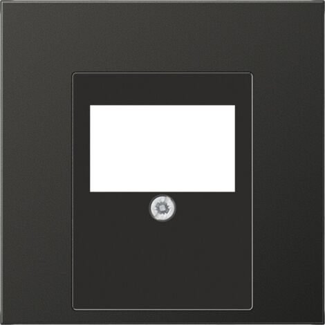 Jung Abdeckung für TAE-Anschlussdosen, Aluminium lackiert, Serie LS, anthrazit (lackiertes Aluminium) AL2969TAN