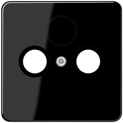 Jung Abdeckung für Universal-Sat/BK-Dosen 1fach, Thermoplast, Serie CD, schwarz CD 561 SAT SW