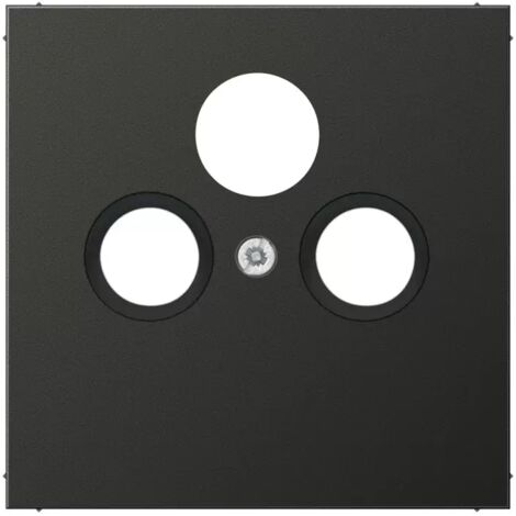 Jung Abdeckung für Universal-Sat/BK-Dosen, Aluminium lackiert, Serie LS, anthrazit (lackiertes Aluminium) AL2990SATAN