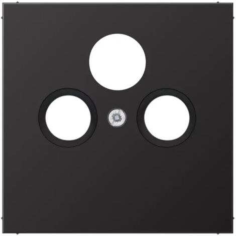 Jung Abdeckung für Universal-Sat/BK-Dosen, Aluminium lackiert, Serie LS, dark (lackiertes Aluminium) AL2990SATD