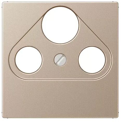 Jung Abdeckung für Universal-Sat/BK-Dosen, Duroplast lackiert, Serie A, champagner A561PLSATCH