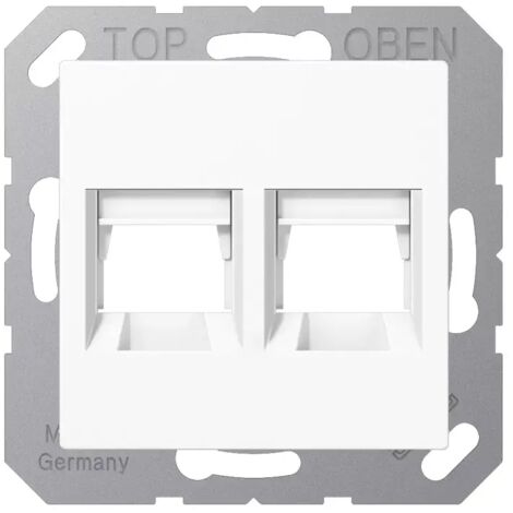 Jung Abdeckung (gerastet) für Modular-Jack-Steckbuchsen 2fach, UMA-CAT6A, RADIALL, Panduit, Assmann, Thermoplast, Serie