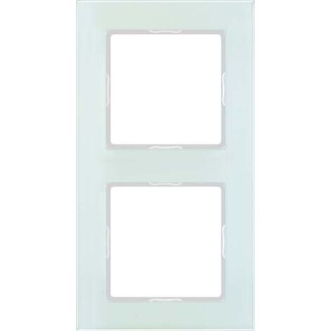 JUNG AC582GLWMT A-CREATION CORNICE DI FINITURA 2 MONTANTI, VETRO OPALE BIANCO