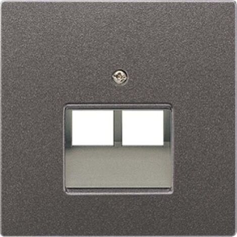 Jung AL 2969-2 UA AN plaque double noire aluminium