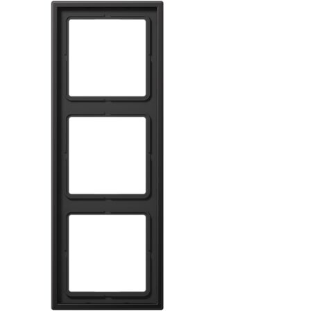Jung AL 2983 D cadre triple aluminium noir IP44