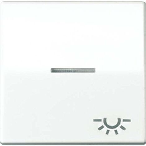 JUNG AS500 - TECLA CON VISOR SIMBOLO LUZ BLANCO MARFIL