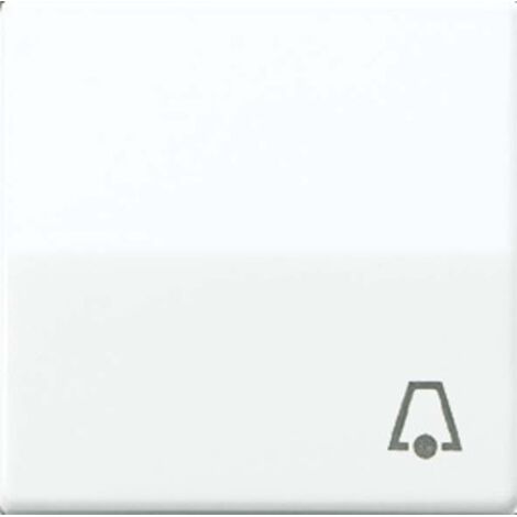 JUNG AS500 - TECLA PARA MECANISMO SIMPLE SIMBOLO CAMPANA BLANCO ALPINO