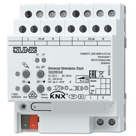 Jung Attuatore KNX Bianco 2 Canali 4 Moduli