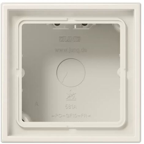 Jung Aufputz-Kappe 1fach, LS CUBE, Duroplast, weiß, senkrechte und waagerechte Montage LS 581 A W
