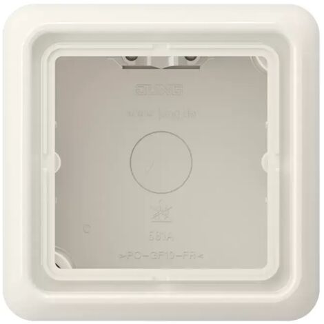 Jung Aufputz-Kappe 1fach, Serie CD, weiß CD581AW