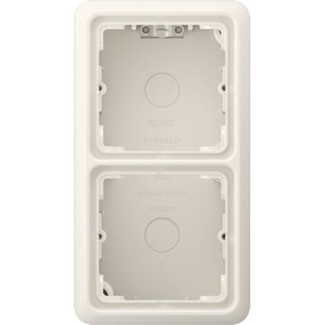 Jung Aufputz-Kappe 2fach, Serie CD, weiß CD582AW