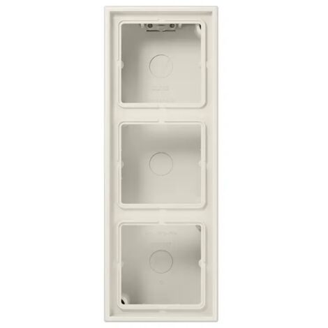 Jung Aufputz-Kappe 3fach, LS CUBE, Duroplast, weiß, senkrechte und waagerechte Montage LS 583 A W