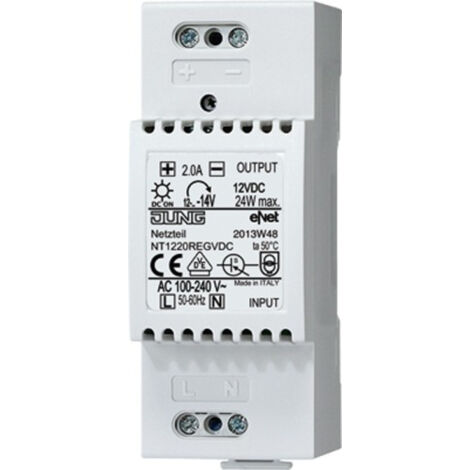 Jung Bloc d'alimentation, DC 12 V, REG, 2 TE NT 1220 REG VDC