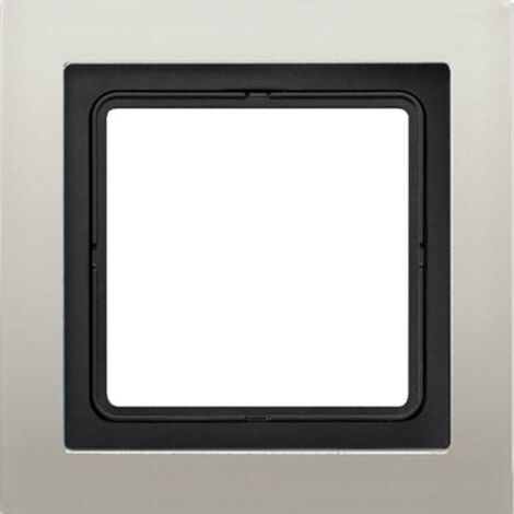 Jung Cadre 1x, LS-DESIGN, acier inoxydable, montage vertical et horizontal ESD 2981