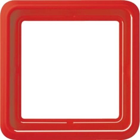 Jung Cadre 1x pour caches avec vitre, CD 500, Thermoplast, similaire à RAL 3000, rouge, montage vertical et horizontal CD 581 GL RT