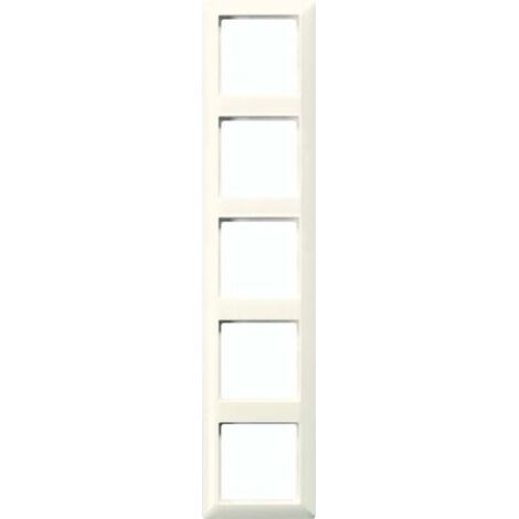 Jung Cadre 5x, AS 500, IP 44, duroplastique, blanc, montage vertical et horizontal AS 585