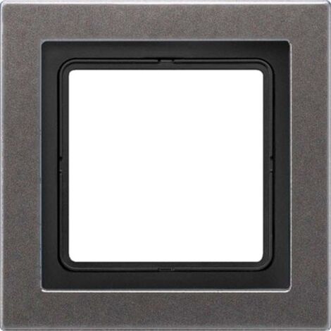 Jung Cadre simple, LS-DESIGN, aluminium laqué, anthracite, montage vertical et horizontal ALD 2981 AN